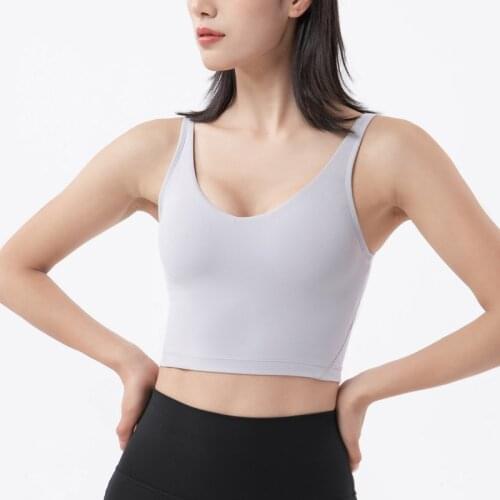 New Gathered Sports Bra Shockproof Fitness Sportswear Womens V-neck Sport Top Bras For Fitness Gym Running Push Up Lingerie