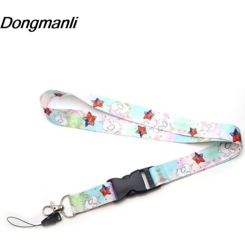 PC133 Elephant Rainbow Autism Awareness Lanyard Badge ID Lanyards/ Mobile Phone Rope Neck Straps keychain