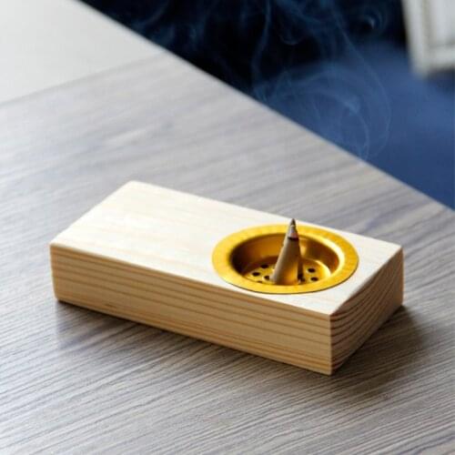 Simple Modern Natural Home Decoration Rectangular Wooden Censer Middle East Arabian Censer Incense Burner Arab Board Tray