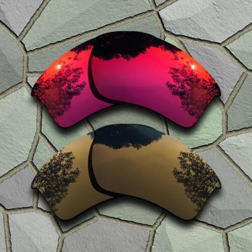 Bronze Copper&Violet Red Sunglasses Polarized Replacement Lenses for Oakley Half Jacket 2.0 XL