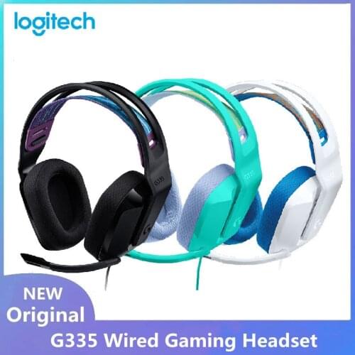 Original Logitech G335 Wired Gaming Headphone With Microphone Virtual 7.1 Surround Stereo 3.5 mm Game Headset