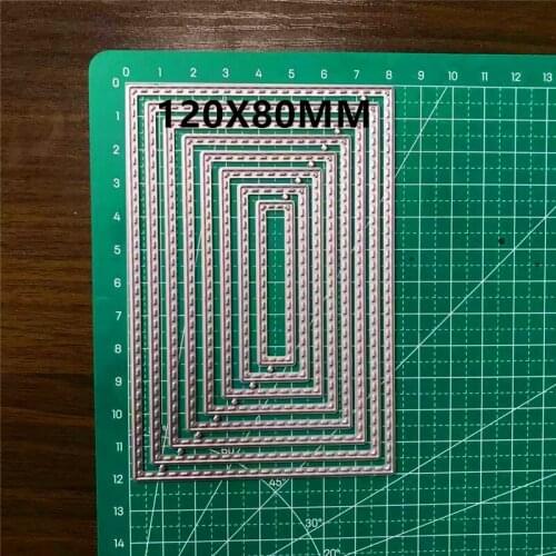 120x80mm Rectangle Metal Cutting Dies and Stamps diy Dies photo album cutting dies Scrapbooking Stencil Die Cuts Card Making