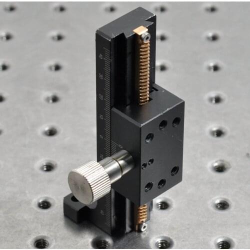 Z-axis MISUMI ZLWG100 manual precision dovetail gear rack fine-tuning displacement sliding table 25*42mm aluminum