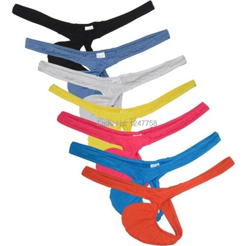 Sexy Low Rise T-back Mens Pouch Underwear Micro Shorts Pants Thong Under Panties Tanga Hombre Jockstrap Men G string