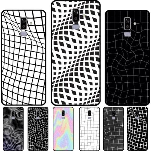 Wavy Grid For Samsung Galaxy A3 A5 J1 J3 J5 J7 2016 2017 J4 J6 A6 A8 Plus A7 A9 J8 2018 Phone Case