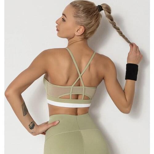 High Strength Sports Underwear Women Shockproof Running Gather Yoga Wear Vest Outer Wear Fitness Bra Top