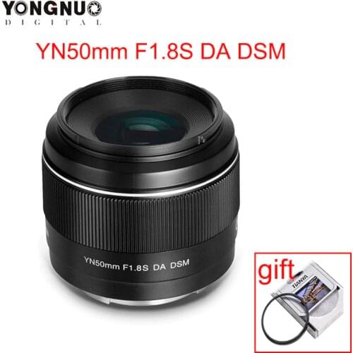 Yongnuo YN50mm F1.8S DA DSM for Sony APS-C APC-C AF/MF Format a6400 Micro Single E Mouth Automatic 50mm 1.8 Lens with USB