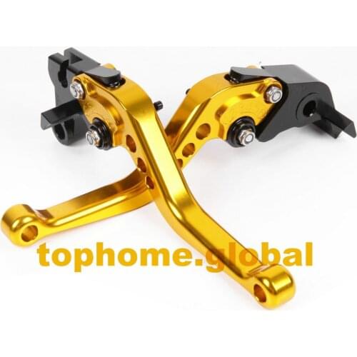For Suzuki GSXR1000 2009 - 2019 Gold Short Handlebar CNC Clutch Brake Levers 2010 2011 2012 2013 2014 2015 2016