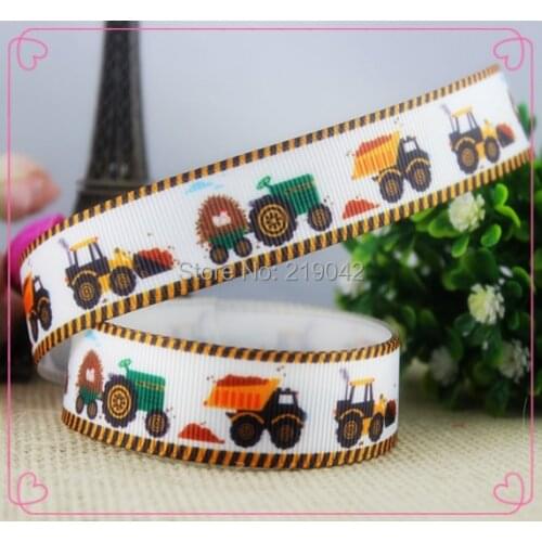 14111632 ,22mm 10 yards Cartoon Truck Series printed grosgrain ribbon,Clothing accessories,DIY jewelry wedding package