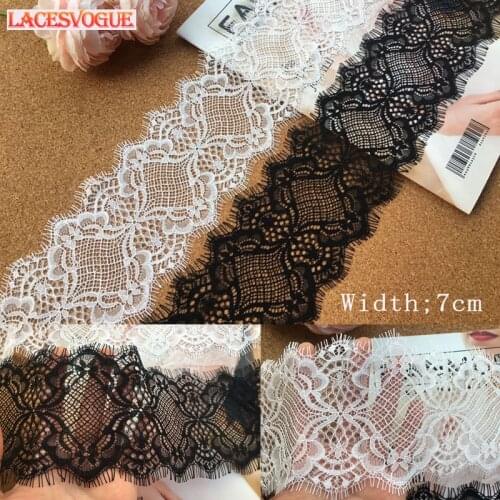 18meters 10cm Eyelash lace fabric Garment needlework sewing DIY Handmade Underwear accessories Dress edge decoration 372