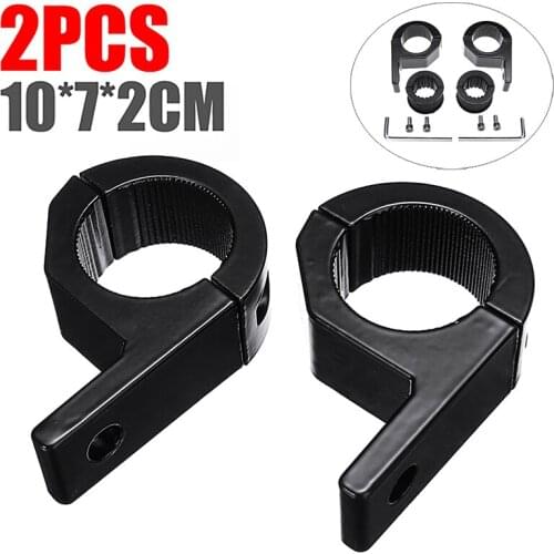 2pcs 23mm Rubber Car Motorcycle Bull Bar Mount Bracket Fog Driving Spot Light Clamp Work Lamp Support Holder DIY Kit
