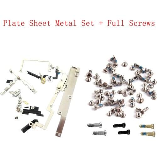 24psc Fastening Plate Sheet Metal Set Gasket Button + Full Screws Replacement For iPhone 6 6Plus 6S 6SPlus 7 7Plus 8 8Plus X XS