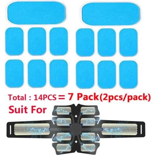 Adesivos em gel para abdominal ems adesivos abs para estimulador Hip muscular e massageador acessórios de substituição 14peças