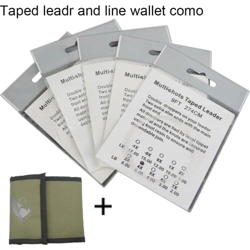 Aventik 7.5ft 9ft 12ft and 15ft 3lb to 20lb 5pcs Fly Fishing Leader Clear Tapered Leader Fly Line Nylon Fly Line Leader