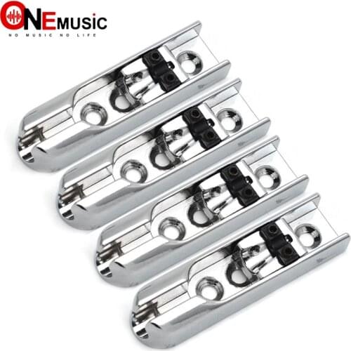 Bass Bridge 4-Single String Bass Bridge 4pcs Individual Chrome 1set
