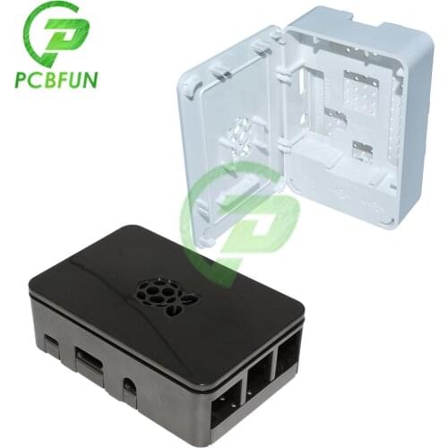 White Black Case Shell For Raspberry Pi V4 for For Raspberry Pi 3 Pi 2 B+ with CPU and LAN Chips for Heat Sink