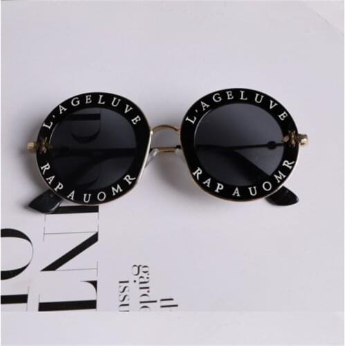 Black round sunglasses for women Designer glasses are suitable for both men and women Low price wholesale