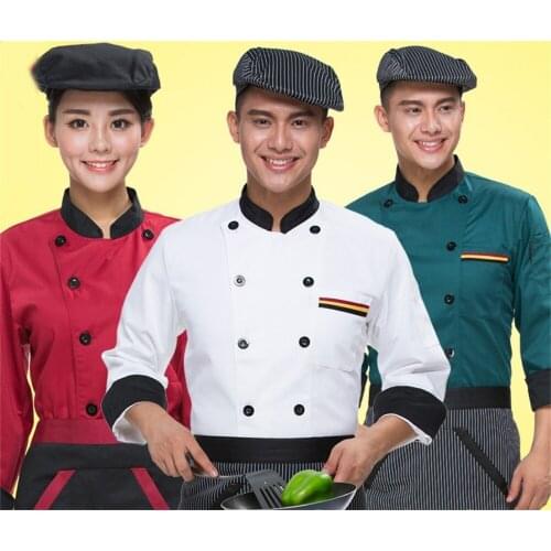 Cooking uniforms long - sleeved suits hotel restaurant Houchu clothing catering services staff clothes autumn and winter clothes