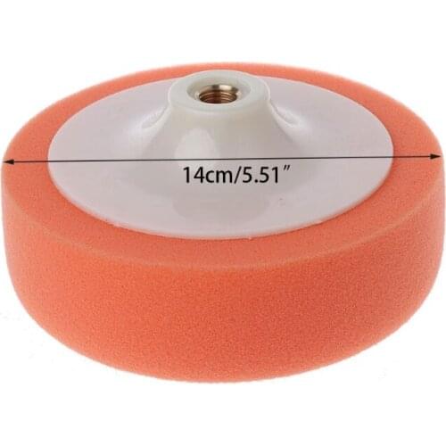 6 Inch 15cm Auto Car Polishing Buffing Polishing Pad Sponge Wheel Waxing Orange LX0E