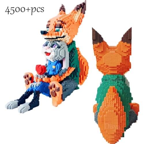 Disney Star Wars Darth Vade Zootopia diamond block toy DIY assembly model Nick and Judy gave the children a birthday present
