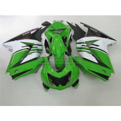 Injection mold plastic Fairing kit for Kawasaki ninja 250r 2008-2014 EX250 08 09 10 11 12 13 14 green white black fairings BL30