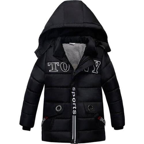 New Baby Boys Jacket Autumn Winter Jacket For Boys Children Jacket Kids Hooded Warm Outerwear Coat For Boy Clothes