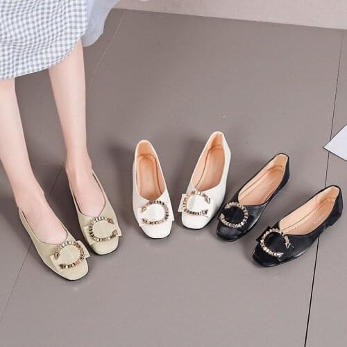 PUPUDA Fashion Women Loafers Summer Trend Large Size 43 Shoes Women Casual Leather Shoes Boat Flat Shoes 2021