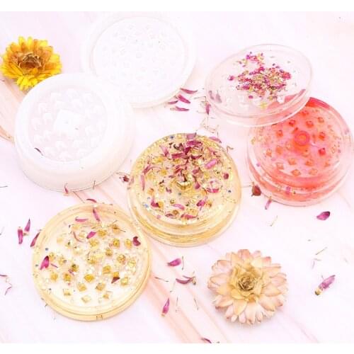 A Set Grinder Resin Mold Round Herb Spice Grinder Mold Silicone Casting Molds For DIY Herb Crusher Making Home Decoration