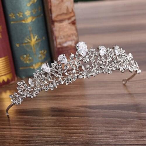 Bride Crown Zircon Luxury Wedding Women Tiara Elegant Jewelry Headwear Princess