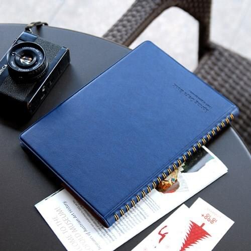 2021 New PU Leather Agenda 2021 2022 Planner Diary Spiral Business Notebook and Journals Coil Notepad Stationery Notepad
