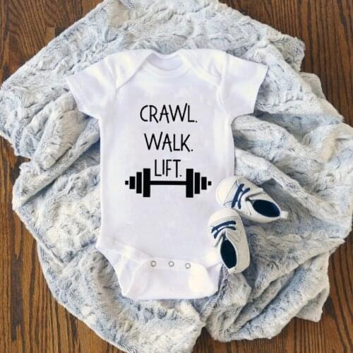 0-24M Newborn Baby Boys Girls Clothes Short Sleeve Crawl Walk Lift Print Rompers Cotton Cute Kids Lovely Sweet New Born Outfits