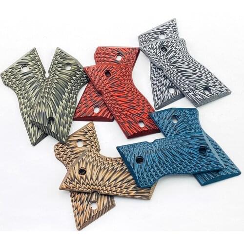 A pair PGY Tactical non-slip Sunburst Texture G10 Grips CNC diy w accessories for CZ 2075 RAMI Screws Included