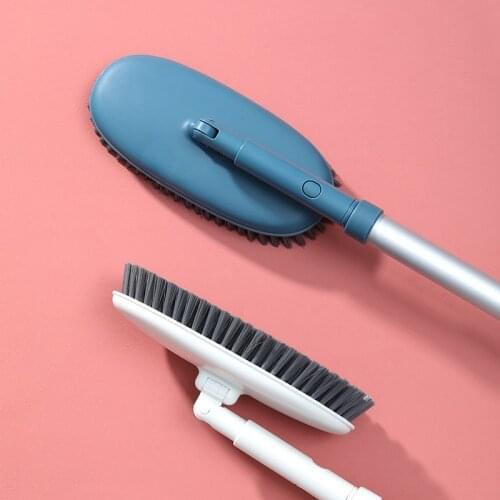 Household Retractable Floor Brush Multi-angle Rotation Long Handle Cleaning Brush Bathtub Tile Brush with Removable Clean Head