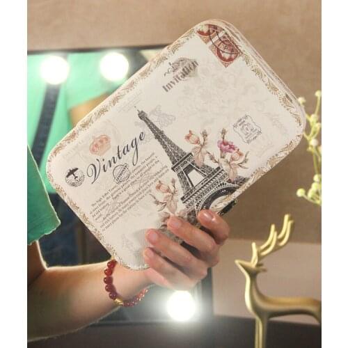 Jewelry Storage Box PU Flannelette Simple Leather Necklace Proposal Bead Gift Hand Jewelry Box