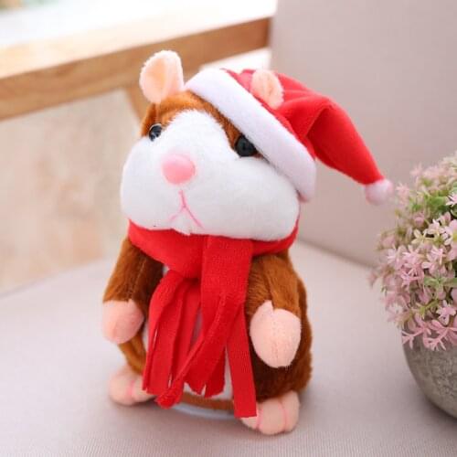 Lovely Talking Hamster Electric Record Repeat Stuffed Plush Animal Kawaii Hamster Educational Toys For Children Christmas Gift
