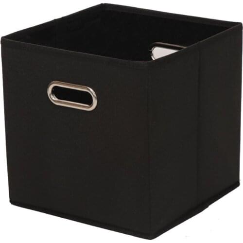 Cloth Cube Storage Boxes with Double Metal Handle Collapsible Folding Basket Wardrobe Storage Box for Clothes Toys