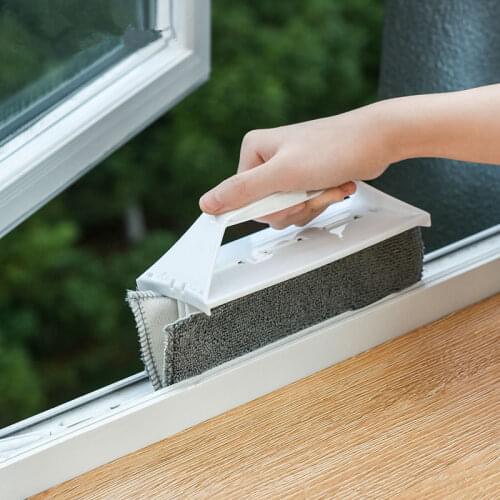 Creative Groove Cleaning Brush Window Groove Cleaning Cloth Brush Windows Slot Cleaner Track Brush Household Cleaing Tools