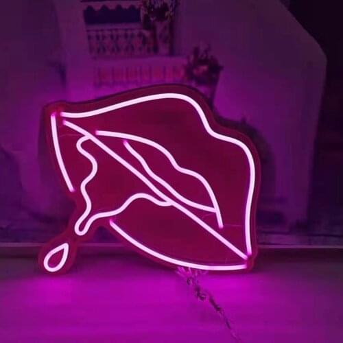 Indoor led Neon Sign Night Lights Lips Drop Shipping Customized Personalized Logo LED Light Letter Custom Neon Signs Neon