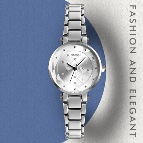 SKMEI Women Watches Bands Alloy Strap 3Bar Waterproof Fashion Quartz Wristwatches Ladies Dress Wristwatches relogio feminino