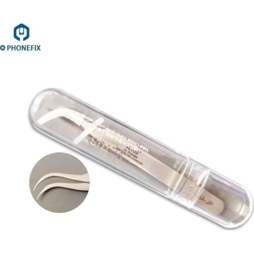 1pcs VETUS 7SA-JP BGA Precision Stainless Steel Curved Tweezer Anti-static Tweezers Reworking Soldering Hand Tools for iPhone