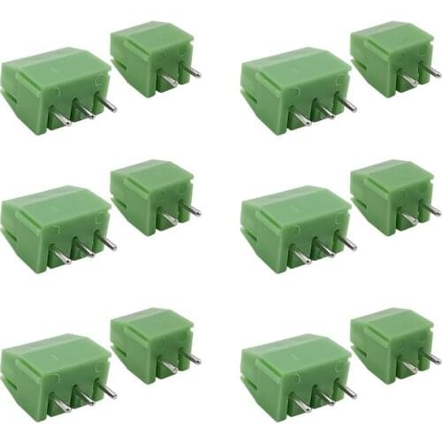 10/20pcs KF350-3P KF350-3.5MM-2P Terminal 300V 10A Screw 2/3Pin 3.5mm Terminal Screw Connector Splice connector for 24-18 AWG C