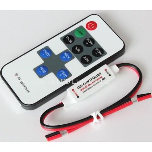 10 set a lot, LED RF Mini Dimmer 5-24V, Rated output current: 5A* 1 channel, Peak: 12A* 1 channel