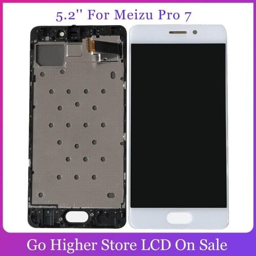 5.2'' For Meizu Pro 7 LCD Display Touch Screen Panel Digitizer Assembly Black / White Free Tools