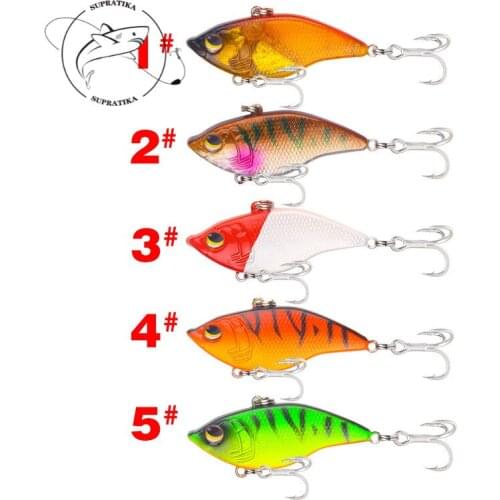 5Pcs/lot 3D Eyes Metal VIB Hard Bait 5.5cm/15g With 2 Treble Hooks For Sea Fishing Bait Lures Fishing Tackle