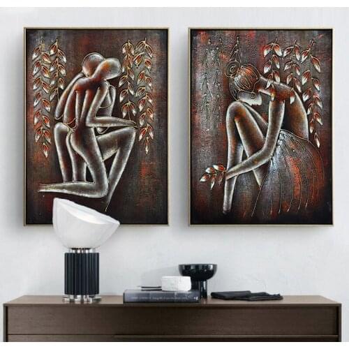Abstract Characters Nordic Abstract Decorative Painting Core Model Room Living Room Murals Porch Walkway Frameless Paintings