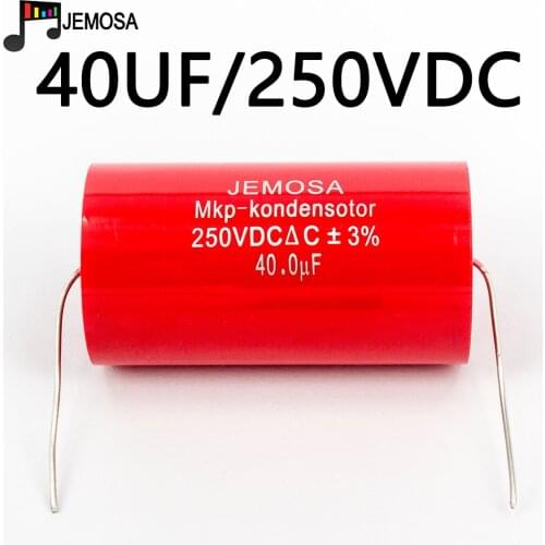 Audiophiler Axial MKP Capacitor 40UF 250V DC Coupling Divider HIFI Grade Audio Capacitor 40UF 250V For Tube Guitar Amplifier