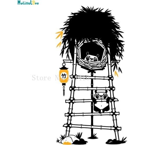 Part of Decomposable Selection Custom Color Wall Sticker Panda in the Nest Home Decor For Kids Nursery Removable Decals YZ002