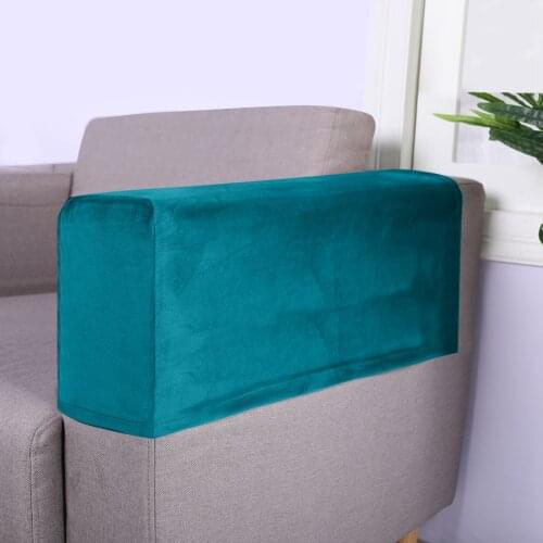 1 Pair Sofa Armrest Cover Stretch Couch Arm Protectors Removable Armchair Covers Solid Color Armrest Slipcover for Living Room
