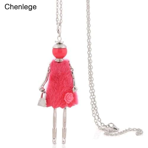 Chenlege fashion big chokers long necklace for women pendants statement stylish french jewelry charms necklaces lovely