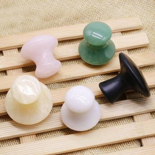 Natural Jade Massage Tool Mushroom Shape Facial Eye Scraping Massage Board Stone Acupuncture Massage Tool Health Care